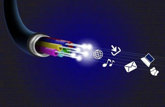 Cables de fibra óptica iluminados